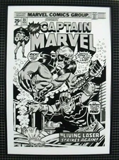 Production Art THE NEW CAPTAIN MARVEL #35 cover, RON WILSON art