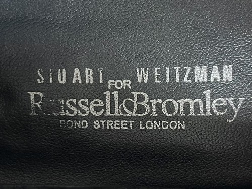 Stuart Weitzman Black Heels - Size 4.5 Russell & Bromley Suede Peep Toe Platform - Picture 7 of 8