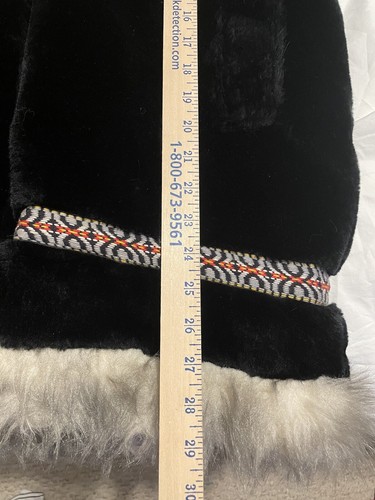 Womens Hansa Branta FAUX FUR ESKIMO PARKA HOODED Size S Goose Down Vintage READ - Picture 17 of 17