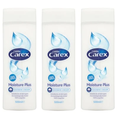 CUSSONS Carex Moisture Plus Shower Cream 500 ml x 3