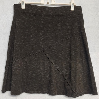 Horny Toad Oblique Skirt Women's L Brown Athleisure Stretch Lightweight