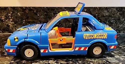Clean 1991 Tyco Crash Dummies Student Driver Blue Car & Dash Figure - 第 7/14 張圖片