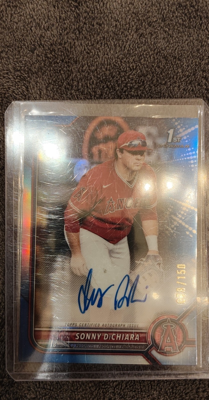 2022 Bowman Draft - Chrome Autographs Sonny DiChiara #CDA-SD Blue /150