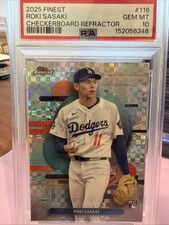 2025 Topps Finest - Uncommon Roki Sasaki #116 Checkerboard Refractor (RC)