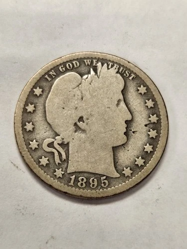 1895-O Barber Silver Quarter 25c