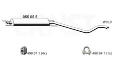 ERNST Mittelschalldämpfer für OPEL Astra H