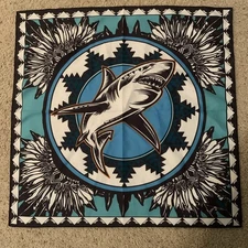 San Jose Sharks SGA Native American Heritage bandana, square, NEW