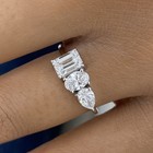 1.5ct Multishape Fashion Ring White Gold 14K Labcreated Diamond F/VS — photo 1