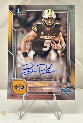 BEAU PRIBULA 2025 Bowman University Chrome 1st Prospect Auto Rc #BCA-BP