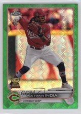 2022 Topps Chrome Logofractor Edition Green Refractor 48/99 Jonathan India 0lq5