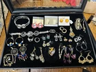Vintage Lot Costume Jewelry Monet Brighton Earrings Bracelet Necklace Avon Amber