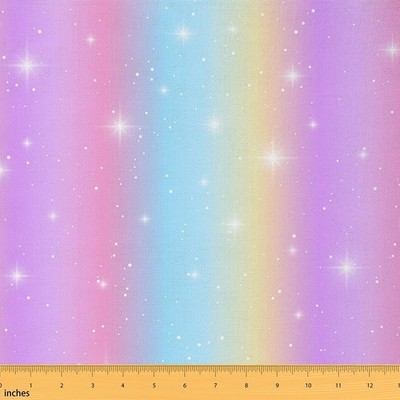 Pastel Rainbow Tie Dye Fabric 2 Yards Kawaii Pink Blue Purple Ombre