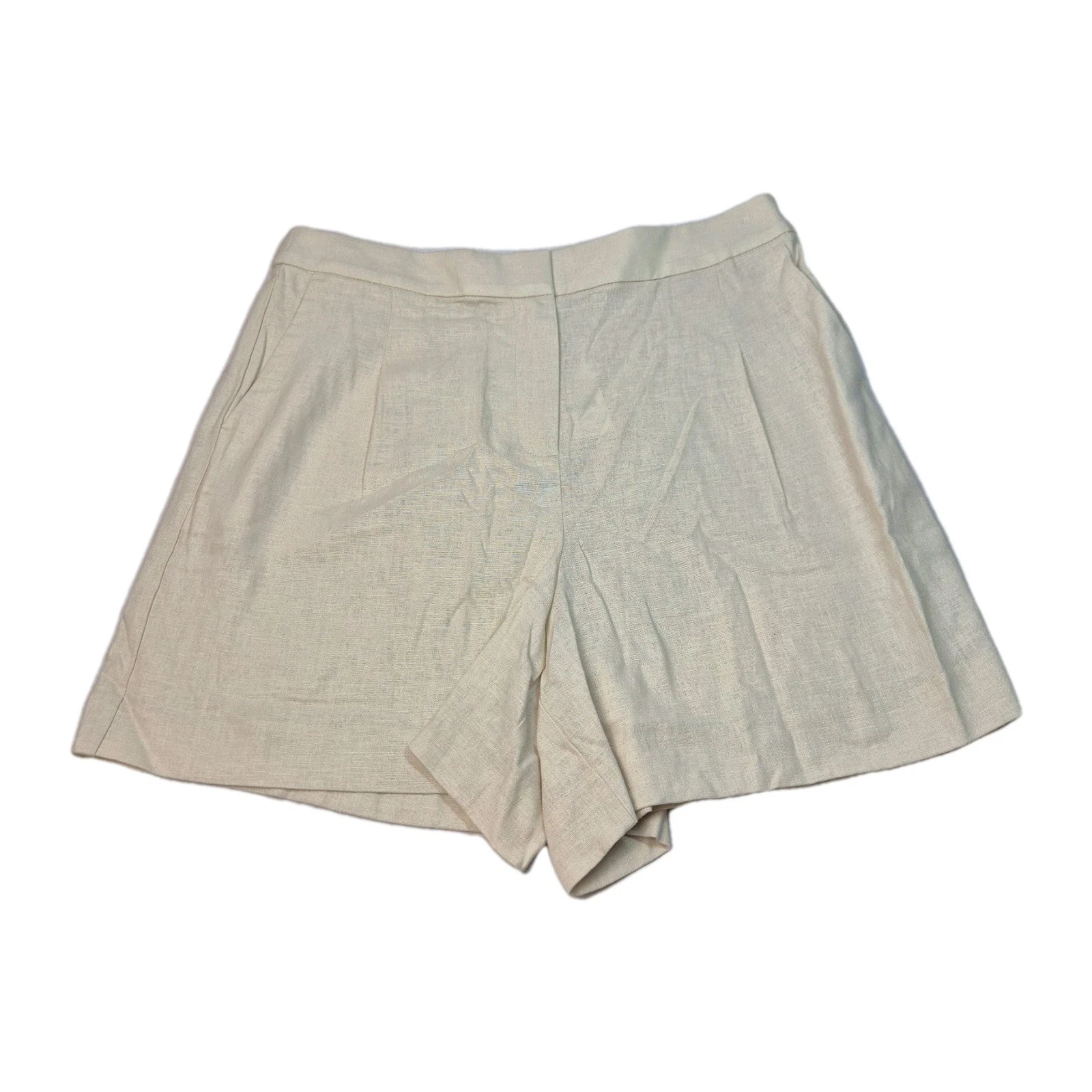 J.Crew Women's Shorts Size 12 Beige Linen Blend NWT 28