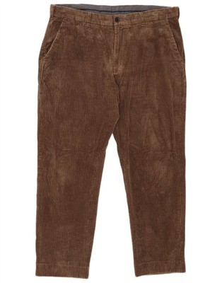 Marks & Spencer Mens Regular Corduroy Trousers W38 L28 Brown Cotton BA06