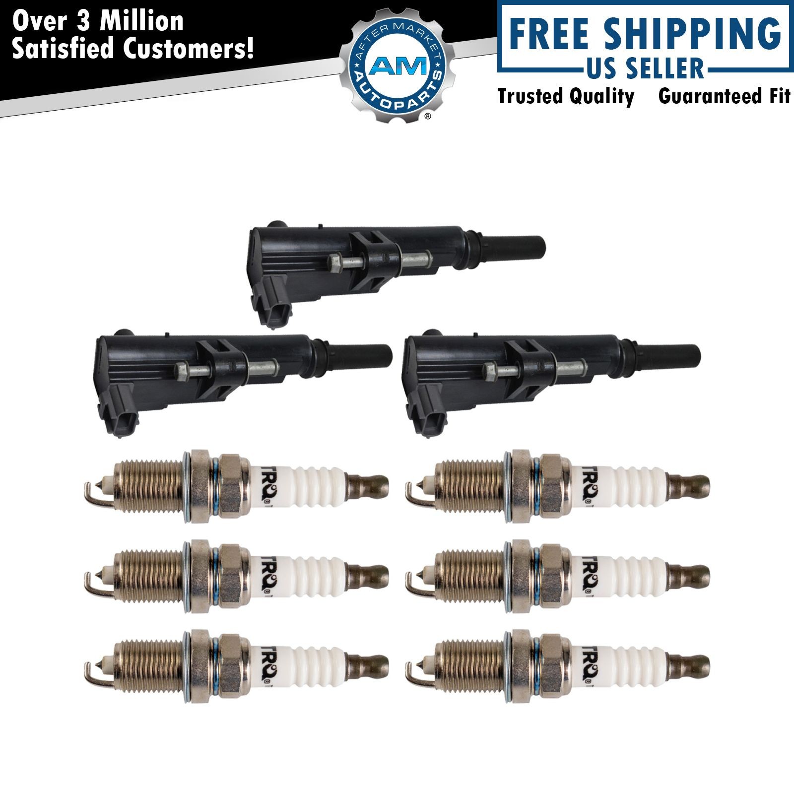 Ignition Coils  Spark Plugs Fits 2009-2012 Dodge Jeep Mitsubishi Ram