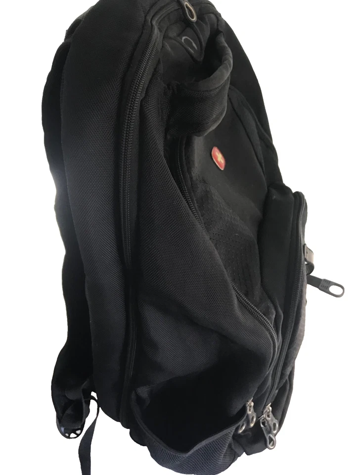 SWISSGEAR | Scan Smart TSA 17" Laptop Backpack  | Black 5 Zip Pockets Light Wear - Image 4 of 4