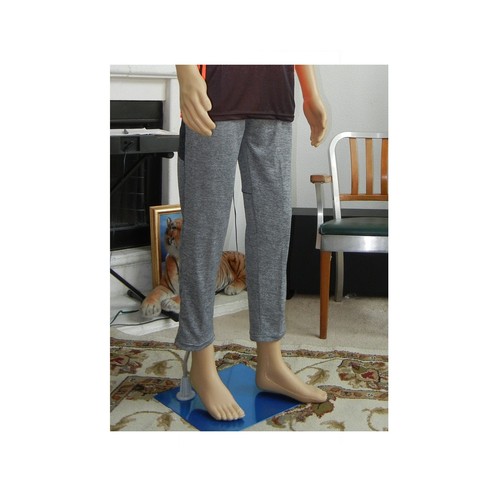Men's Light Joggers Sweatpants Casual Pants Pockets Gray Elastic Waist Draw Co - Picture 3 of 7