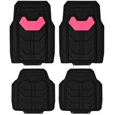 FH Group Universal Fit Sleek Linear Car Floor Mats with Trimmable Design