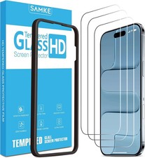 3PCS Tempered Glass Screen Protector for iPhone 17 6.3 Inch Anti-Scratch HD Clea