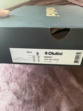 Olukai Mens 9 Hiapo Dark Java Toffee Leather Sandals Flip Flop NEW MSRP 140