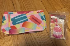 Thirty One Clear Clip Pouch Popsicle Party NEW TAke Along Tag Lot Resort Travel