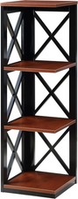 Oxford 3 Tier Corner Bookcase Cherry / Black