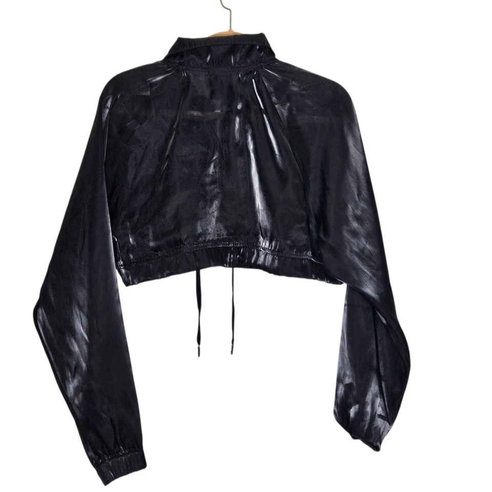 Chaqueta corta para mujer Nike Air negra verde transparente cremallera ligera S de gran tamaño Foto 2 de 4