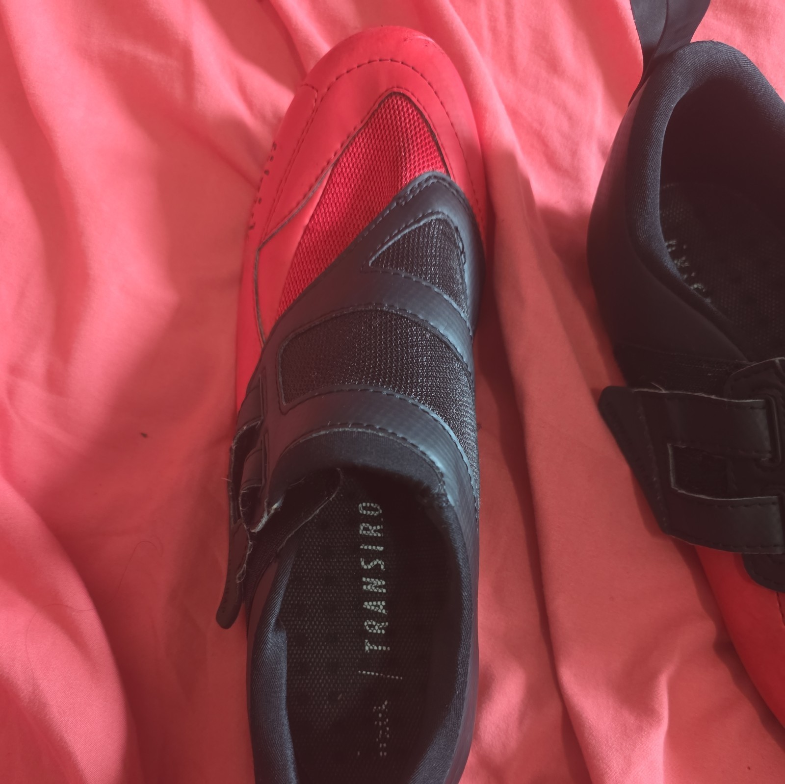 Fizik Transiro R4 Powerstrap Triathlon Shoes Black/Red SIZE US 11 EU 44.5