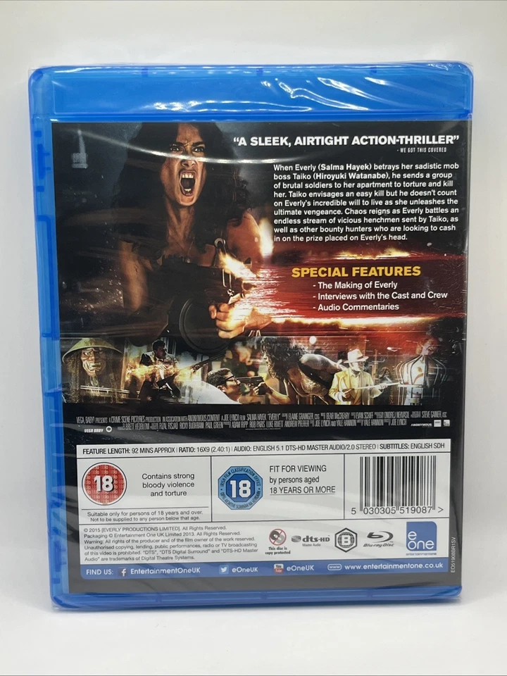 Everly (Blu-ray) Brand New Sealed - Image 2 of 2