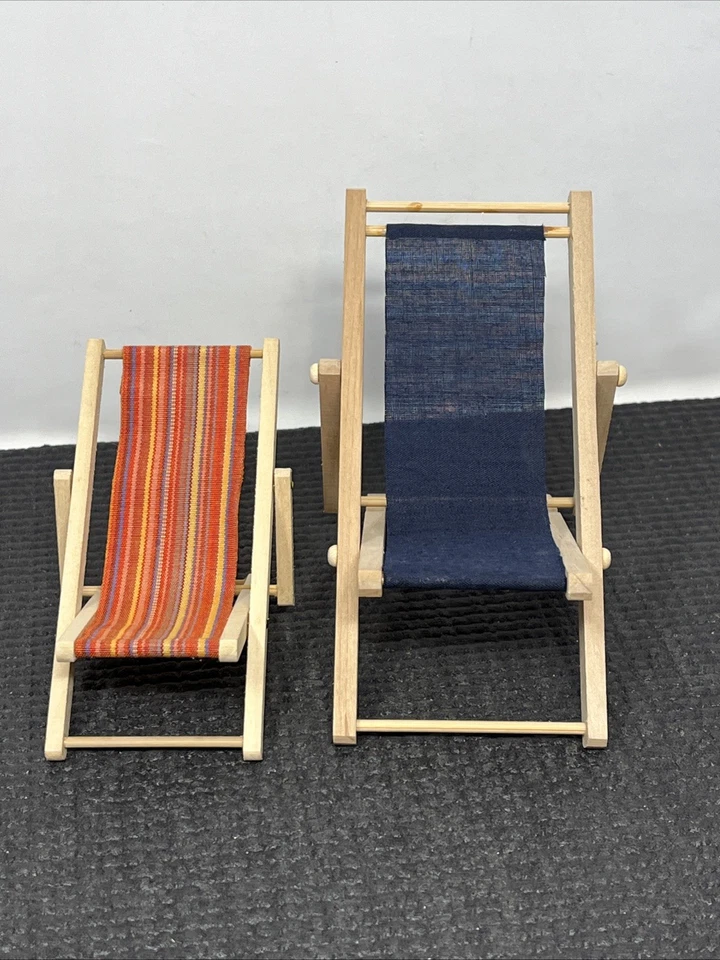 Кукольный домик миниатюрный пляж шезлонги ведро деревянная ткань бассейн лот - Изображение 3 из 4