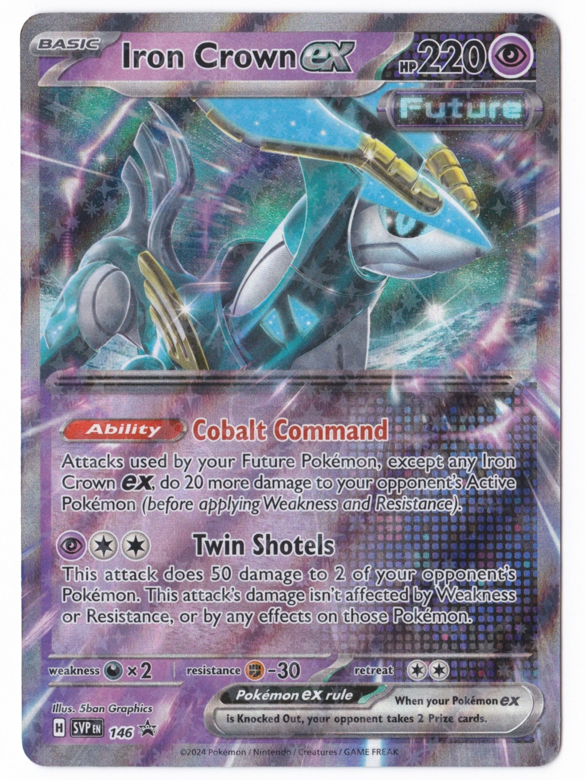 Pokémon Iron Crown ex Scarlet & Violet Promo 146 Black Star Promo Holo - NM