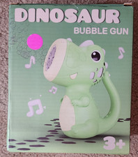 Dinosaur Bubble Gun Machine: Green T-Rex Kids  Toddlers - New in Box
