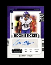 2021 Contenders ROOKIE TICKET SP CAMRYN BYNUM AUTO RC! Vikings COLTS 