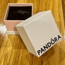 PANDORA Jewelry Shopping Gift / Storage Charm or Ring Podium Box with Ribbon