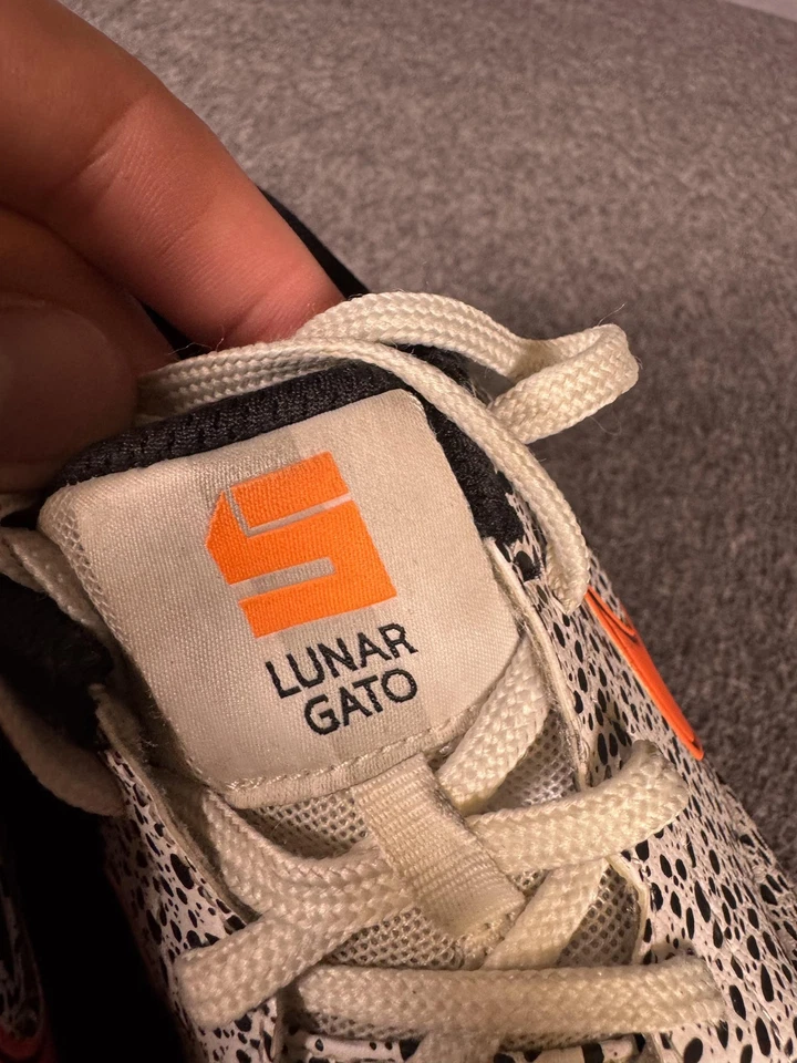 Nike Lunar Gato Zapatos Para Hombres Talla 8 Naranja Safari Fútbol Interior Ronaldo Foto 3 de 4