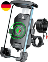 Brcovan Motorrad Handyhalterung Mit Qi 15W Kabellosem LadegeräT
