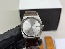 Nixon Time Teller Pack - A1137-2872-00 - Orologio in argento con cinturini marroni e marroni