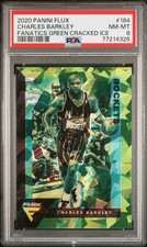 Charles Barkley Panini Flux Fanatics Green Cracked Ice PSA 8 (#184) 2020/21