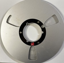 BASF 10.5 Empty Metal Reel, 1/4 Tape, 3 Windo...