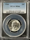 1944  25C Washington Quarter Dollar PCGS MS66   33932700