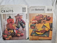 McCall Crafts 9503 Butterick 3985 Halloween & Thanksgiving Sewing Patterns