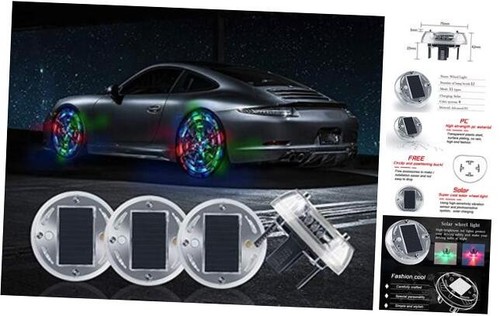 Car Tire Wheel Lights,4PCS Solar Energy Car Wheel Hub Lamp LED Tire Lights