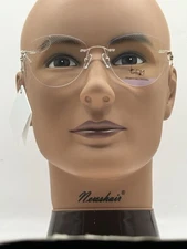 GEM76C Gold Rimless Eyeglass Frames w/ Swarovski Crystal 51-16-140