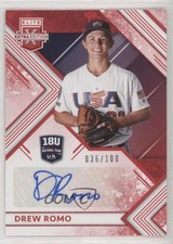 2018 Elite Extra Edition 18U National Team Signatures Red Drew Romo Auto fm0