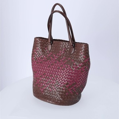 BOTTEGA VENETA Intrecciato Tote Bag 226344 Dark Brown Purple