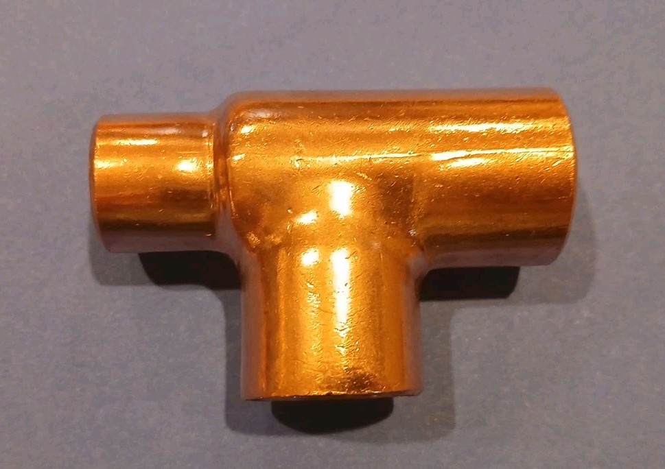 Copper Tee WROT 3/4” Sweat  X 3/4”sweat  X  3/4" Slip Fitting QTY 4