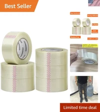 6-Pack Mono Filament Strapping Tape 6.2mil x 2Inch x 60yds Commodity Grade He...