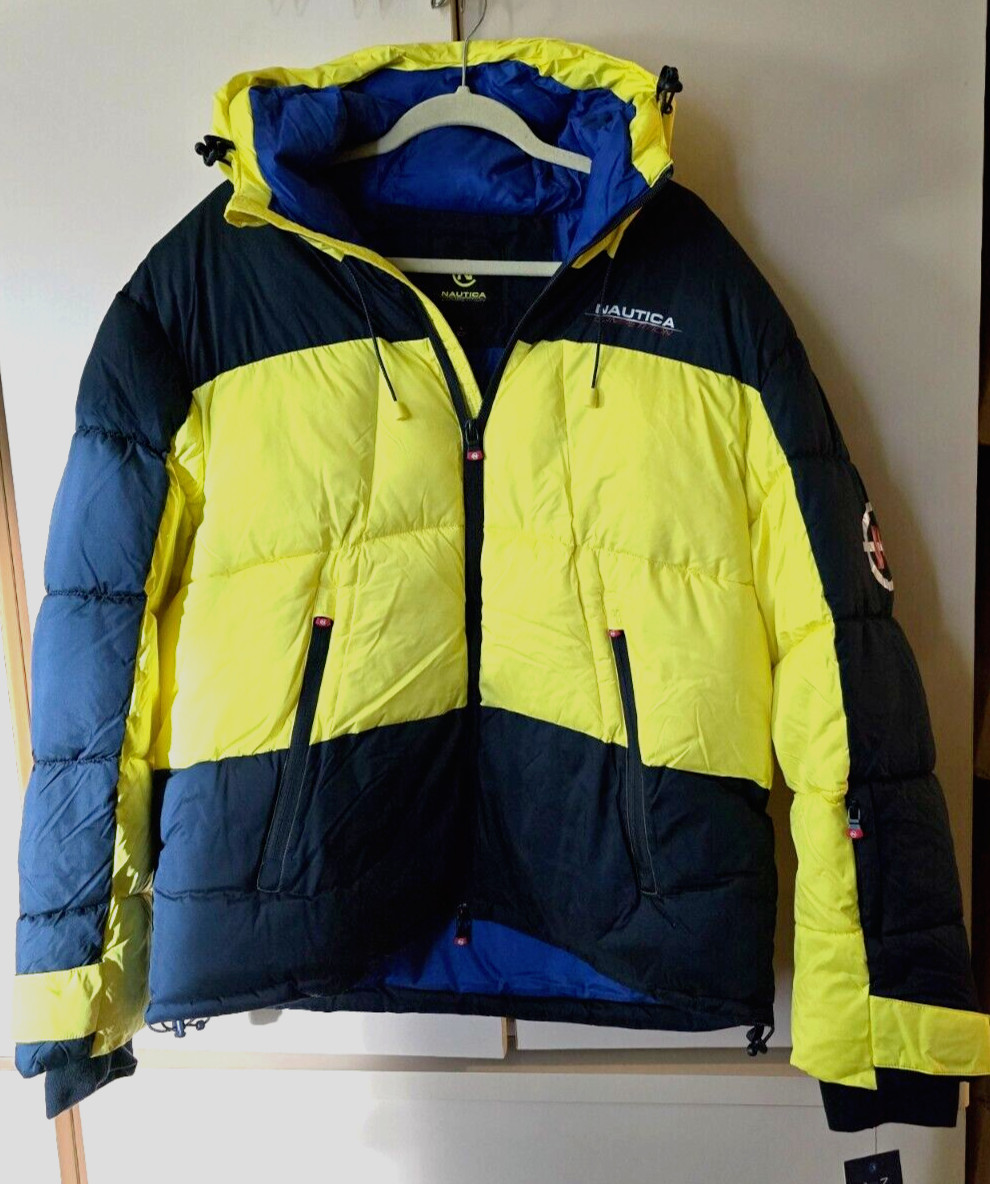 🧥NWT - Nautica Competition Colorblock Logo Puffer Jacket🧥