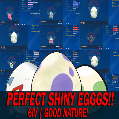 Pokemon Scarlet & Violet Perfect Shiny Eggs 6IV & Good Nature!!