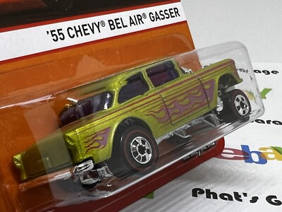Hot Wheels Redline 55 chevy bel air gasser 5/18 Metal Base Rare